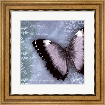 Framed Butterfly Notes X Print