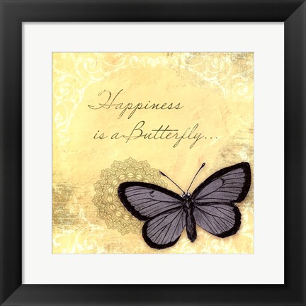 Framed Butterfly Notes XI Print