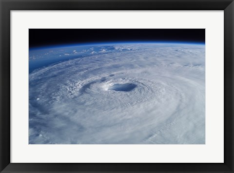 Framed Hurricane Isabel, as seen from the International Space Station Print