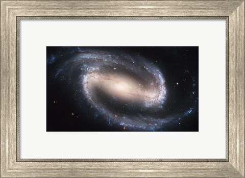 Framed Barred Spiral Galaxy Print