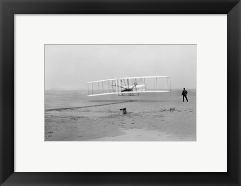 Framed First Successful Flight of the Wright Flyer Print