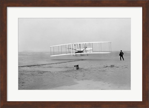 Framed First Successful Flight of the Wright Flyer Print