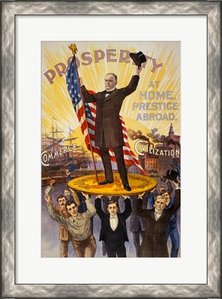Framed William McKinley Campaign Poster Print