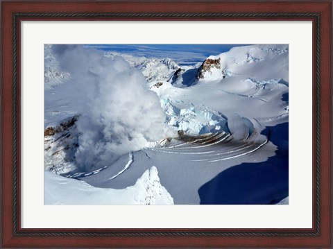 Framed Fumarole on Mount Redoubt, Alaska, USA Print