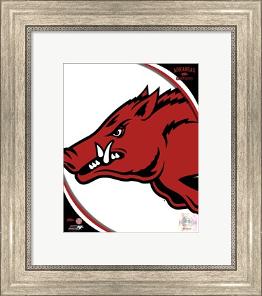 Framed University of Arkansas Razorbacks Team Logo Print