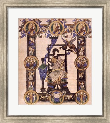 Framed Undertow. Gospel of Grimbald scene: St. John Print