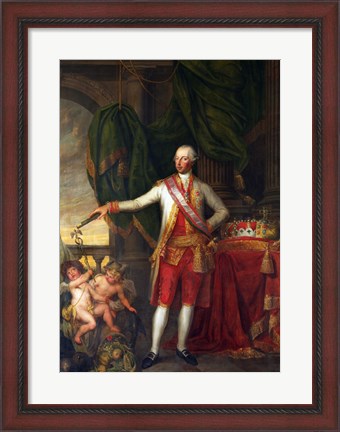 Framed Portrait of the Emperor Joseph II Print