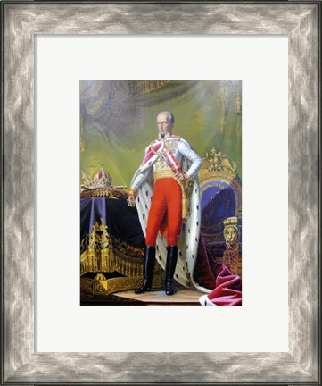 Framed Emperor Franz, a Portrait of King of Hungary Print