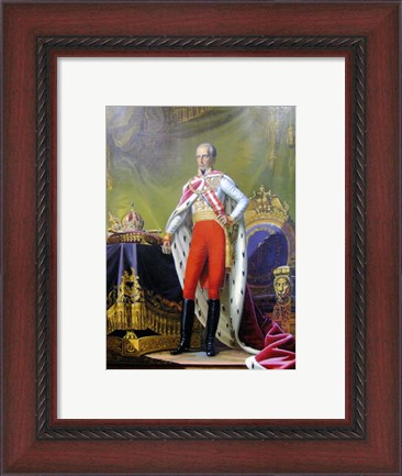 Framed Emperor Franz, a Portrait of King of Hungary Print