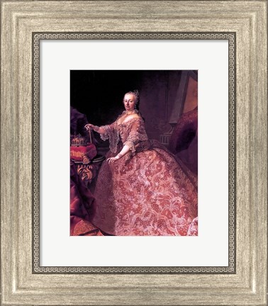 Framed Maria Theresia of Austria at the Age of 35 Print