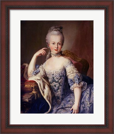 Framed Portrait of Marie Antoinette Print