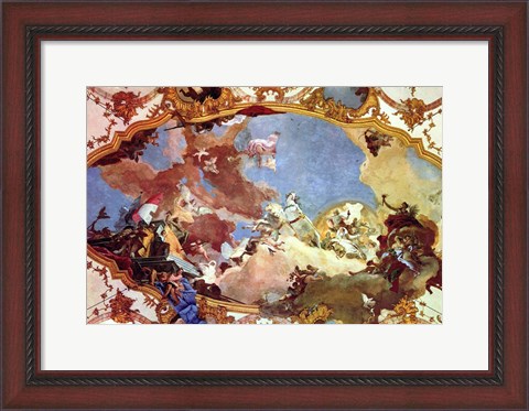 Framed Frescoes in the Imperial Hall of the Wurzburg Residenz Castle Print