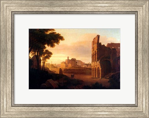 Framed Rome, the Colosseum and the Roman Forum Print