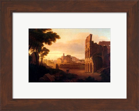 Framed Rome, the Colosseum and the Roman Forum Print