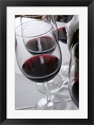 Framed Glasses of Red Wine Print