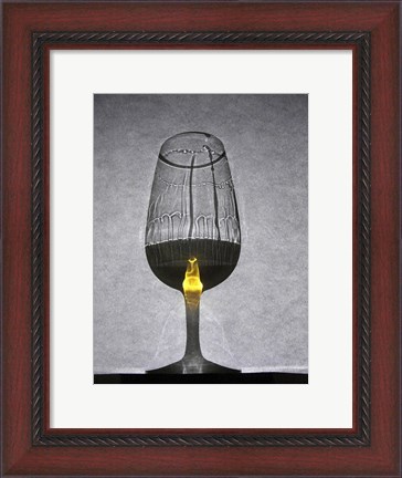 Framed Glass of Wine Print