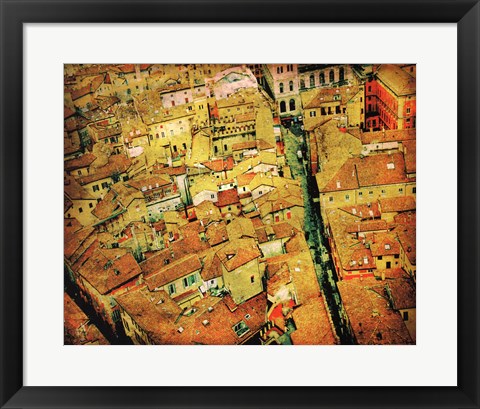 Framed Bird&#39;s-eye Italy III Print
