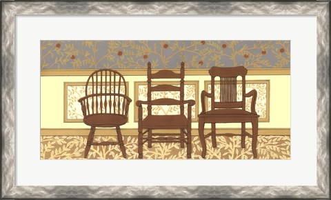 Framed Arts &amp; Crafts Chairs I Print