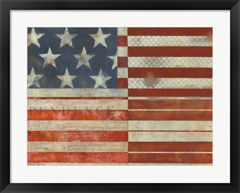 Framed Flag of Independence Print