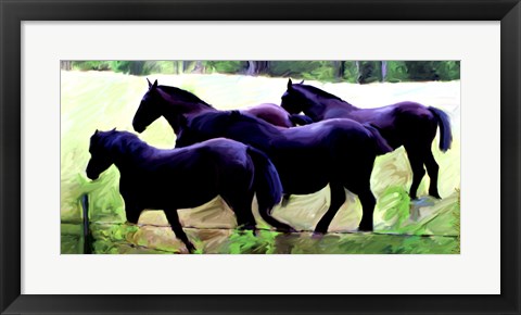 Framed Guilford Horses II Print