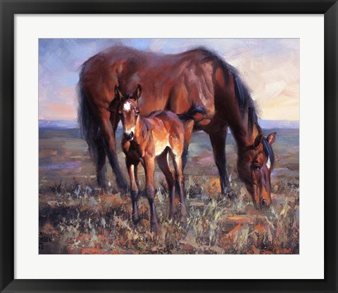 Framed Bay Filly Print