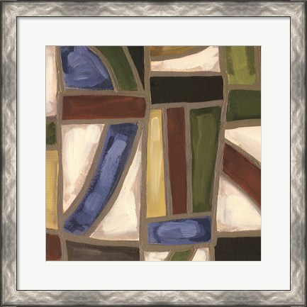 Framed Stained Glass Abstraction IV Print