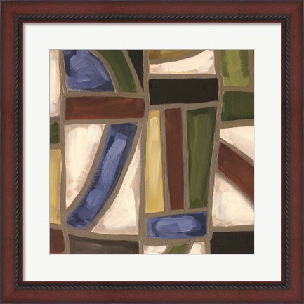 Framed Stained Glass Abstraction IV Print