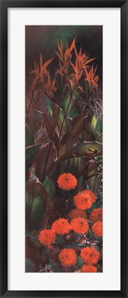 Framed Dahlia Garden I Print