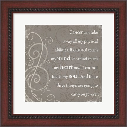 Framed My Mind, My Heart, My Soul - Jimmy V Print