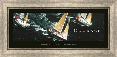 Framed Courage-Sailboats Print