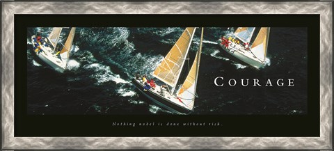 Framed Courage-Sailboats Print