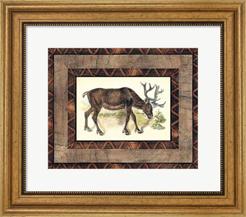 Framed Rustic Moose Print