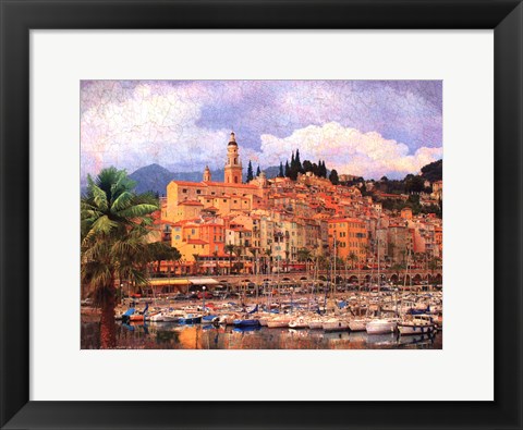 Framed Marina at Monaco Print