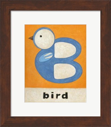Framed B is for Bird Print