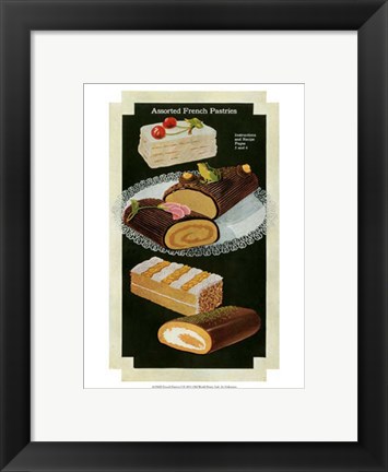 Framed French Pastries I Print