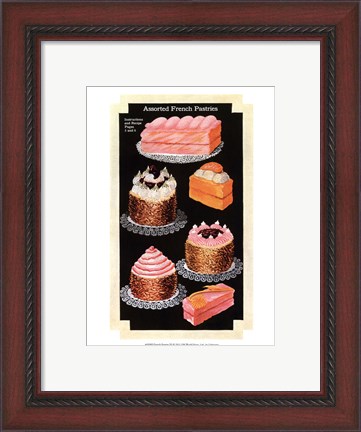 Framed French Pastries III Print
