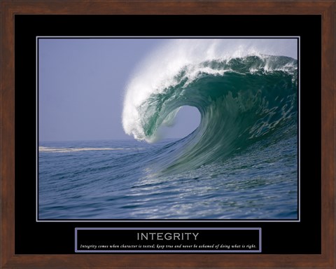 Framed Integrity - Wave Print