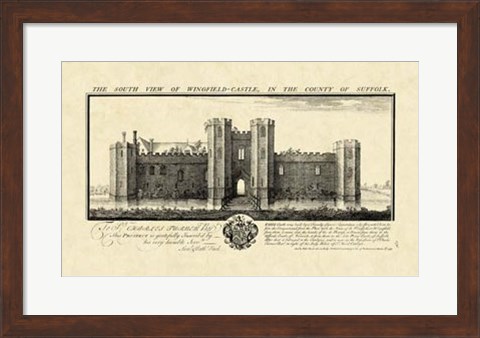 Framed Vintage Wingfield Castle Print
