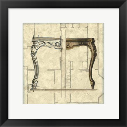 Framed Furniture Sketch II Print