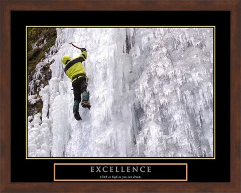 Framed Excellence-Snow Climber Print