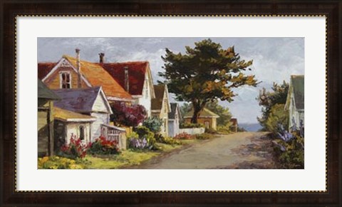 Framed Sunlit Side Street Print