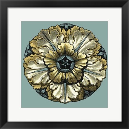 Framed Floral Medallion V Print