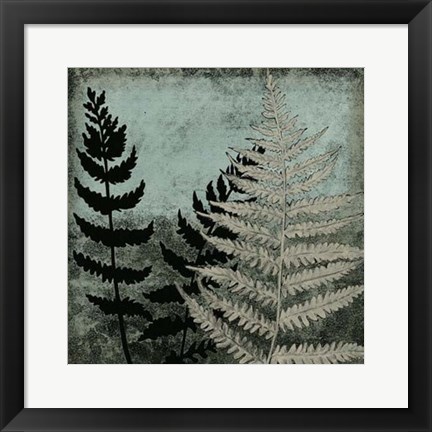 Framed Illuminated Ferns V Print