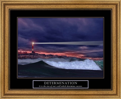 Framed Determination-Lighthouse Print