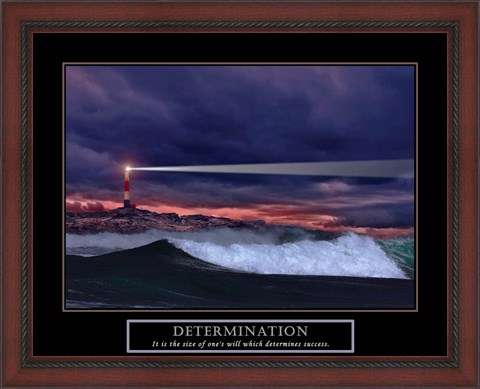 Framed Determination-Lighthouse Print