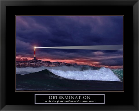 Framed Determination-Lighthouse Print