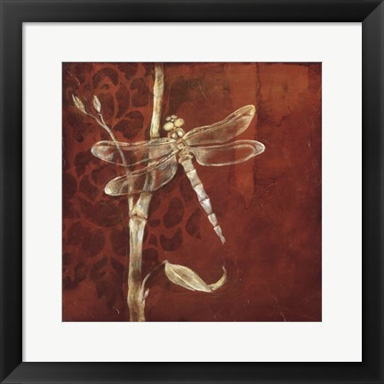 Framed Wings &amp; Damask VI Print