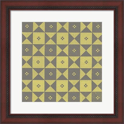 Framed Graphic Pattern III Print