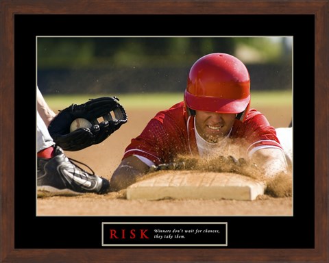 Framed Risk-Baseball Print