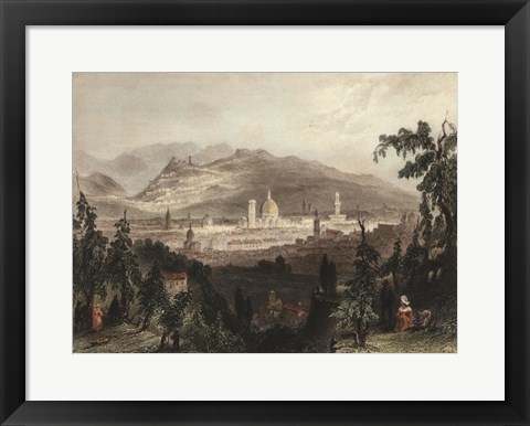 Framed Florence &amp; Fiesole, Italy Print